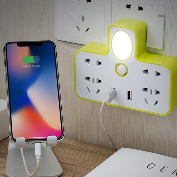 Ổ Điện 3 Chấu Đa Năng Usb Có Đèn