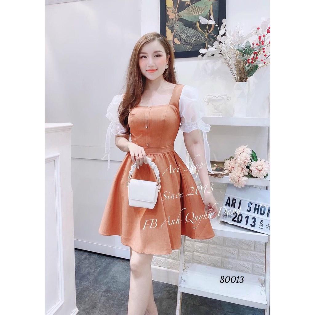 ĐẦM PHỐI VOAN,2 MÀU SINH DỘNG,HOẠ TIẾT TRƠN NHƯNG VÔ CÙNG SINH ĐỘNG THỜI TRANG MỚI KME