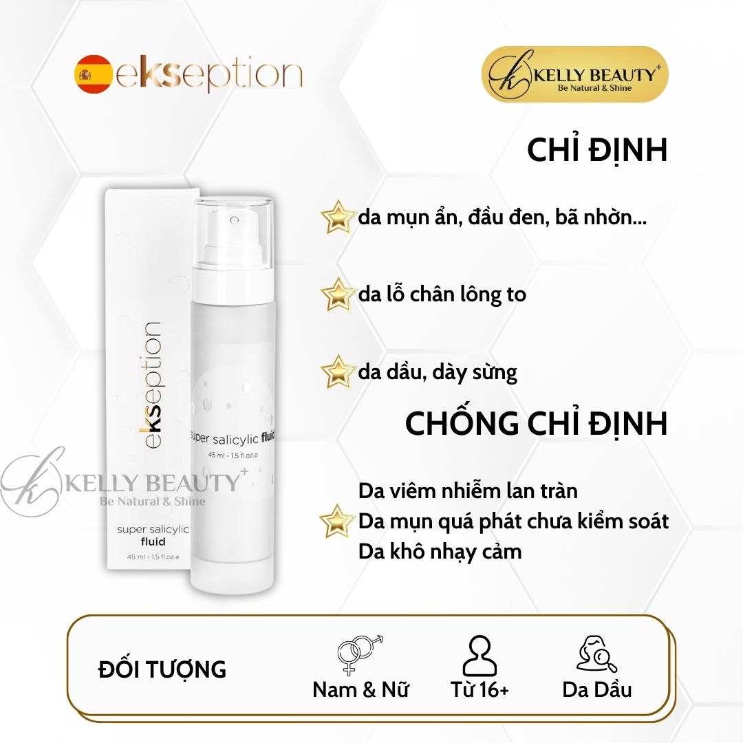 Nhũ Tương Giảm Dầu Thừa và Giảm Mụn ekseption Super Salicylic Fluid | Kelly Beauty