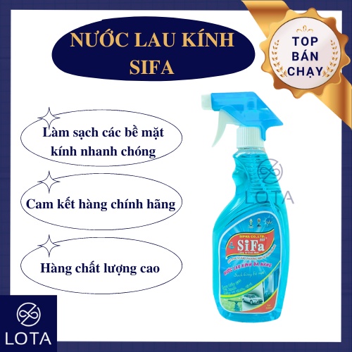 NƯỚC RỬA KÍNH SIFA 650ML, bình xịt tẩy rửa đa năng, vệ sinh nội thất nhà cửa bếp phòng tắm, lau chùi sạch hàng tốt rẻ