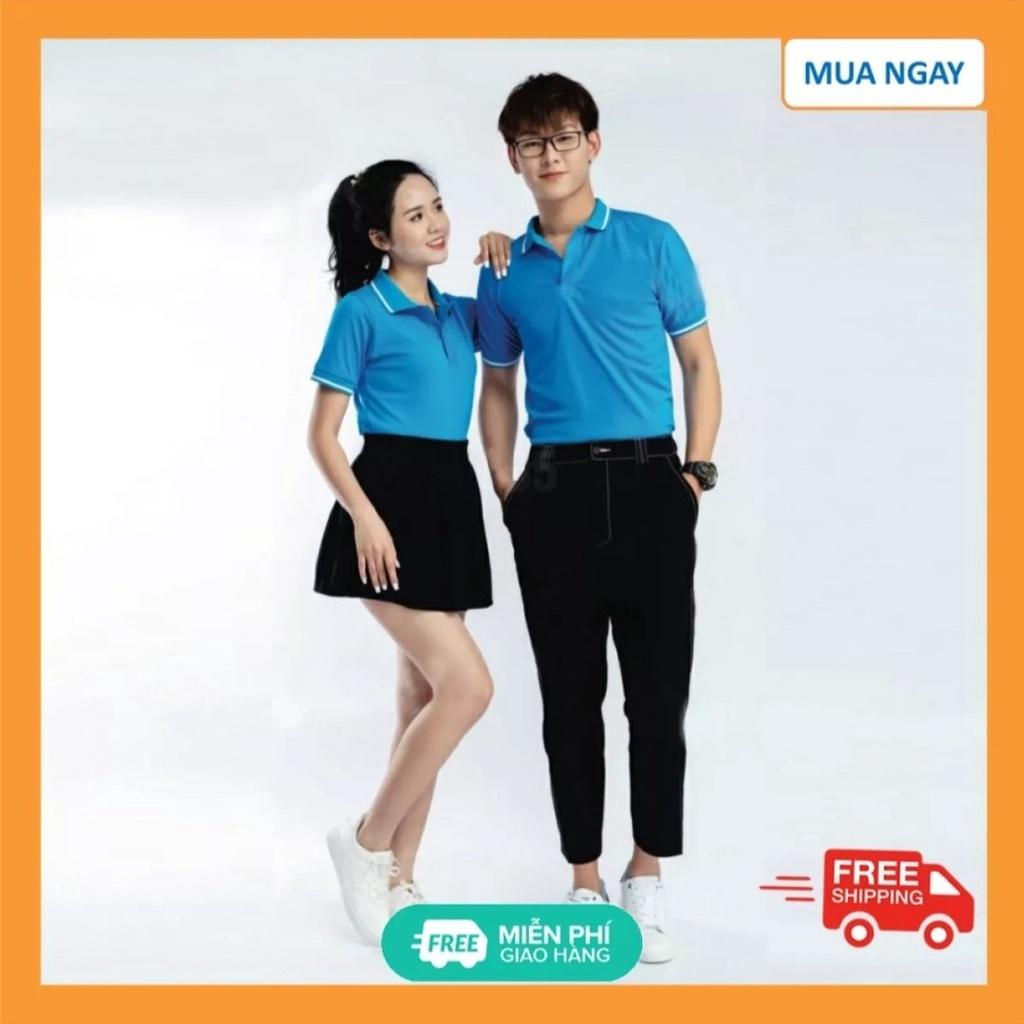 Áo polo nam nữ cổ trụ vải cotton cá sấu form rộng thời trang đập phong cách