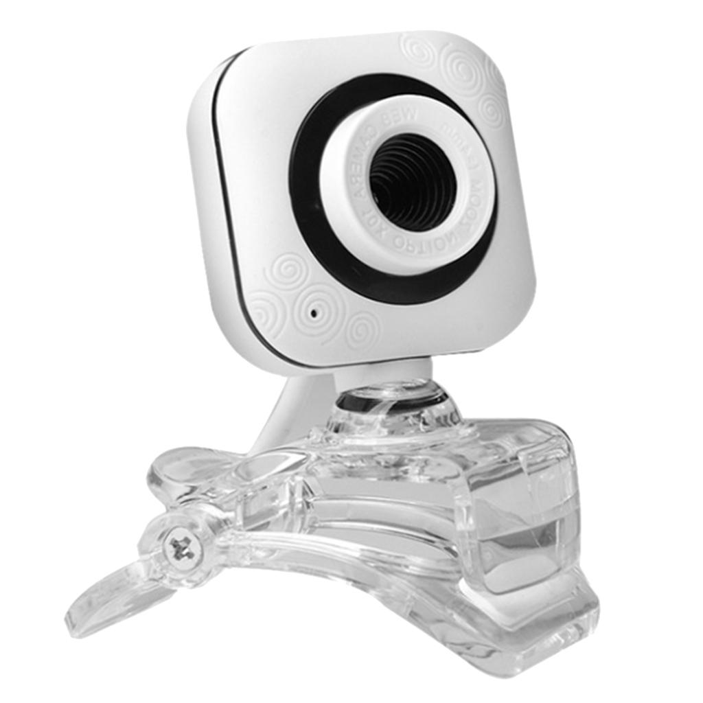 HD Webcam, 480P Live Streaming Camera w/Clear Clip, PC Desktop or Laptop USB Webcam Manual Focusing for Widescreen Video Calling and Recording