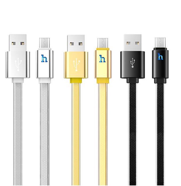 Cáp Sạc Hoco UPL12 Plus Micro USB (dòng máy Oppo F7, Xiaomi Redmi Note 5,Samsung A7...)  Sạc Nhanh 1,2m - Giao Màu Ngẫu Nhiên - Hàng Nhập Khẩu