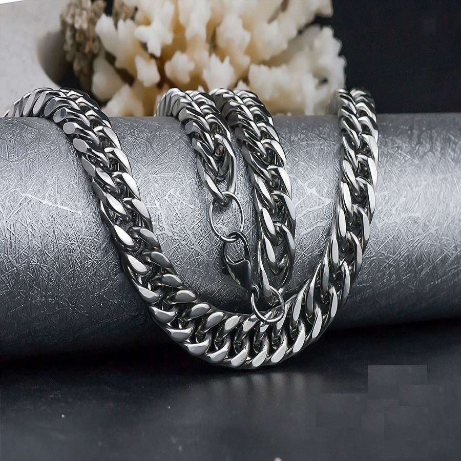 Dây chuyền nam xích bảng lớn 1cm thời trang nam tính