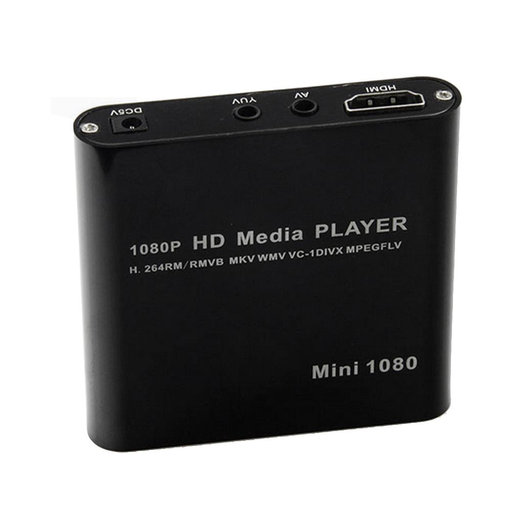 Black 1080P HD HDMI Media Player RMVB MKV for SD SDHC USB JPEG EU Plug