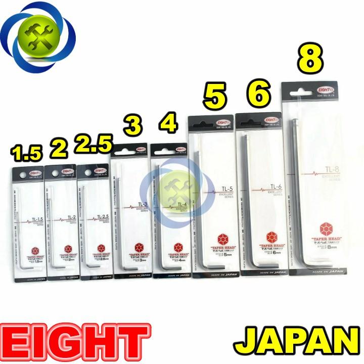Bộ lục giác nhật chữ L 8 cây EIGHT made in JAPAN