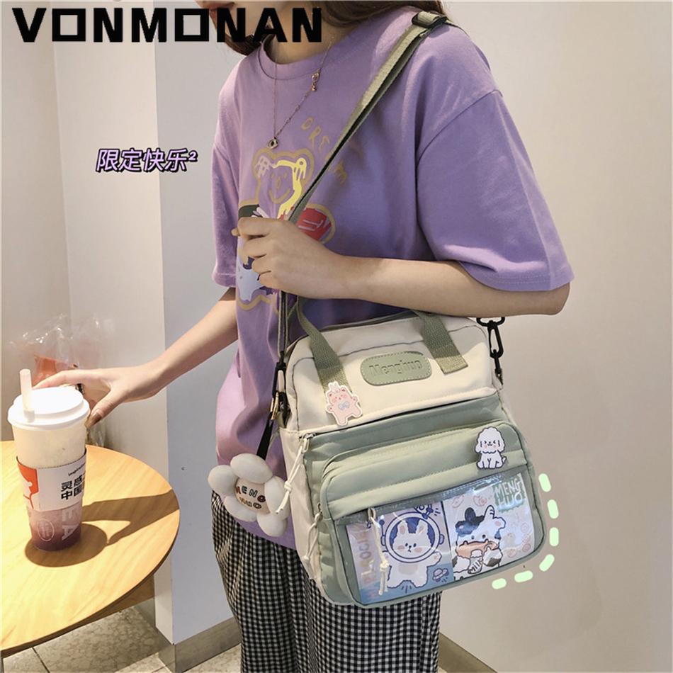 Phong Cách Hàn Quốc Dễ Thương Lưng Nữ Nylon Chống Thấm Nước Nhỏ Đeo Vai Cho Bé Gái Schoolbags Hoa Du Lịch Có Túi 2021