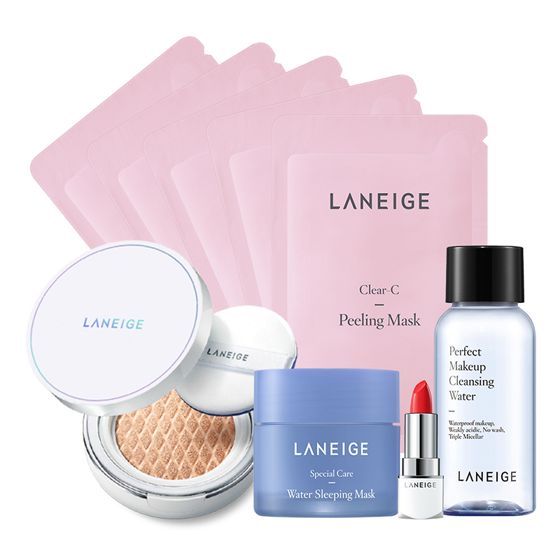 Combo Mini Trang Điểm Và Dưỡng Da Ẩm Mượt Rạng Rỡ Laneige BB Cushion Makeup Mini Set