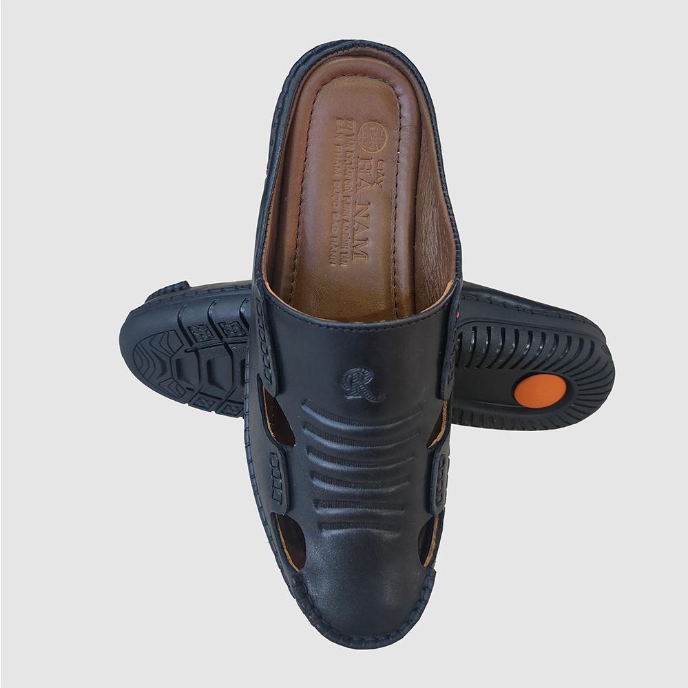 Dép Bít Mũi Nam Da Bò Thật TiTi ĐÔ Cao Cấp GSB20117d