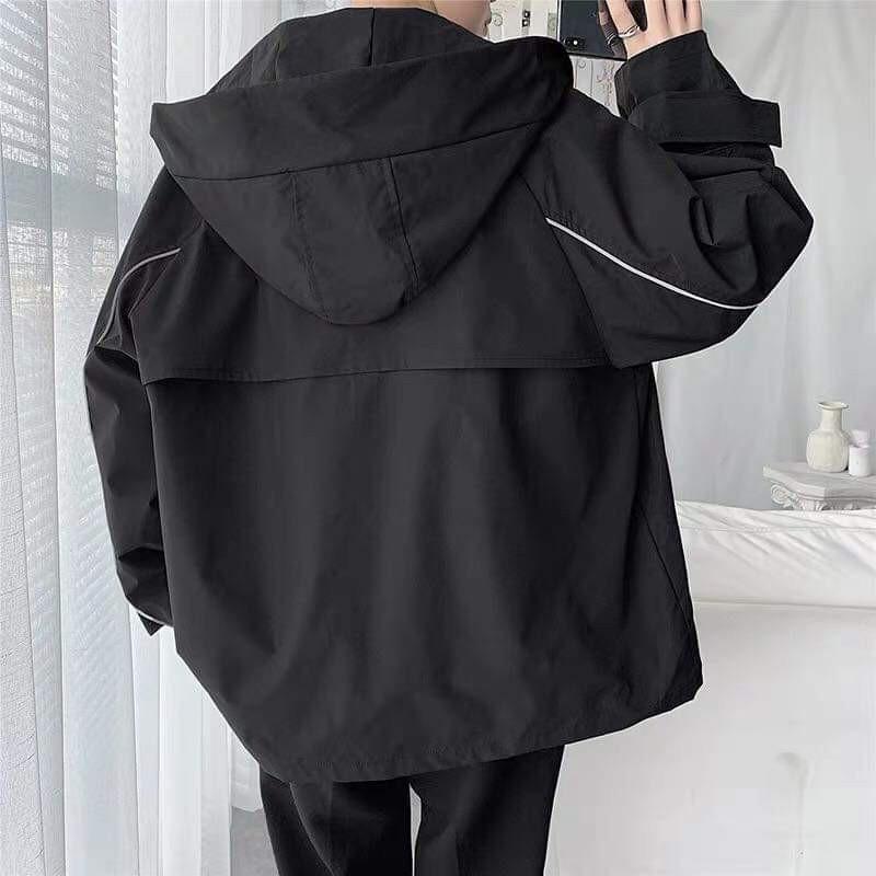 Áo Khoác Dù Viền Áo Khoác Dù Nam Viền Sọc Tay unisex