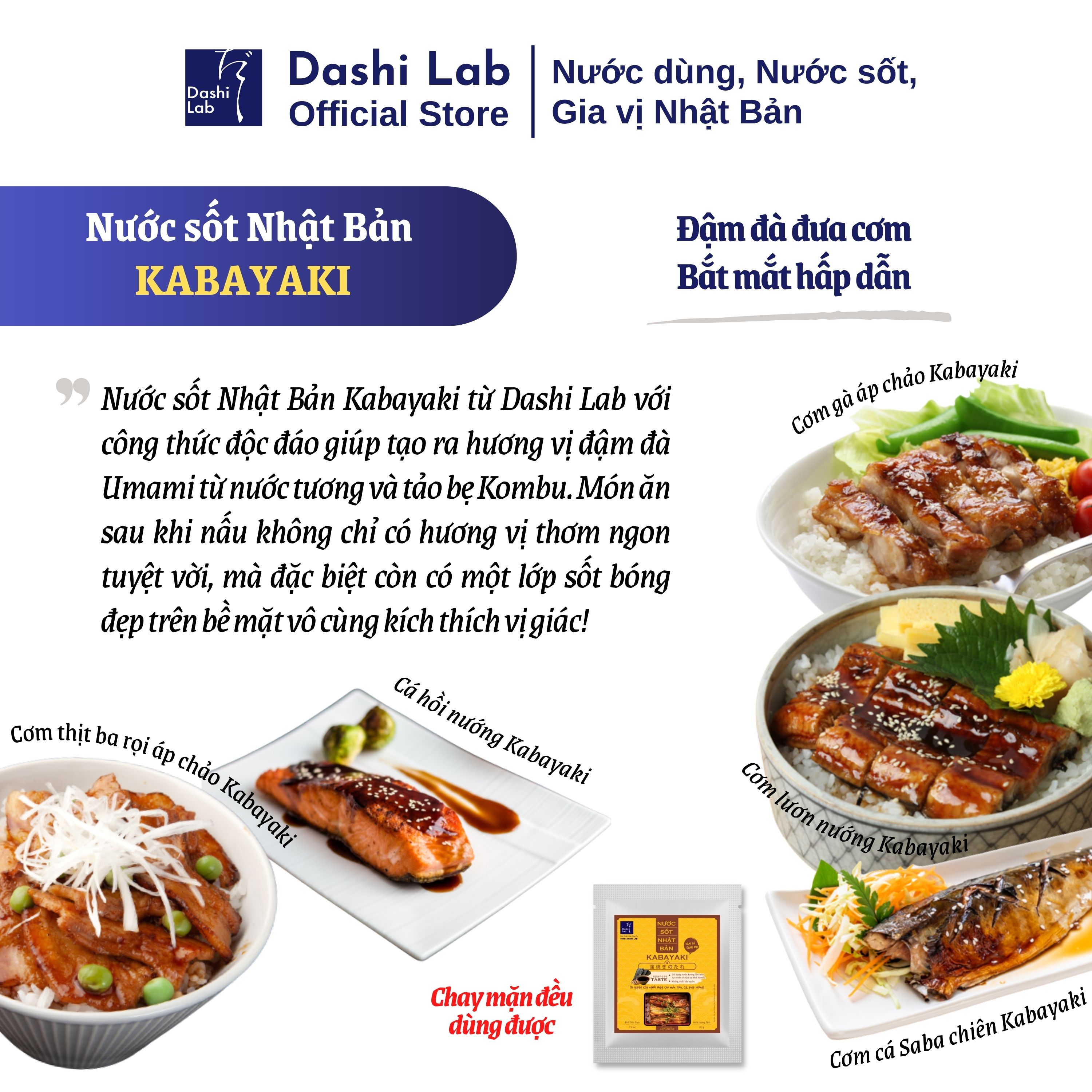 Combo 5 Gói Nước Sốt Nước Dùng Nhật Bản Đậm Đà Đủ Vị Để Ướp Đồ Ăn Hoặc Nấu Lẩu Cực Tiện Lợi DASHI LAB 80g