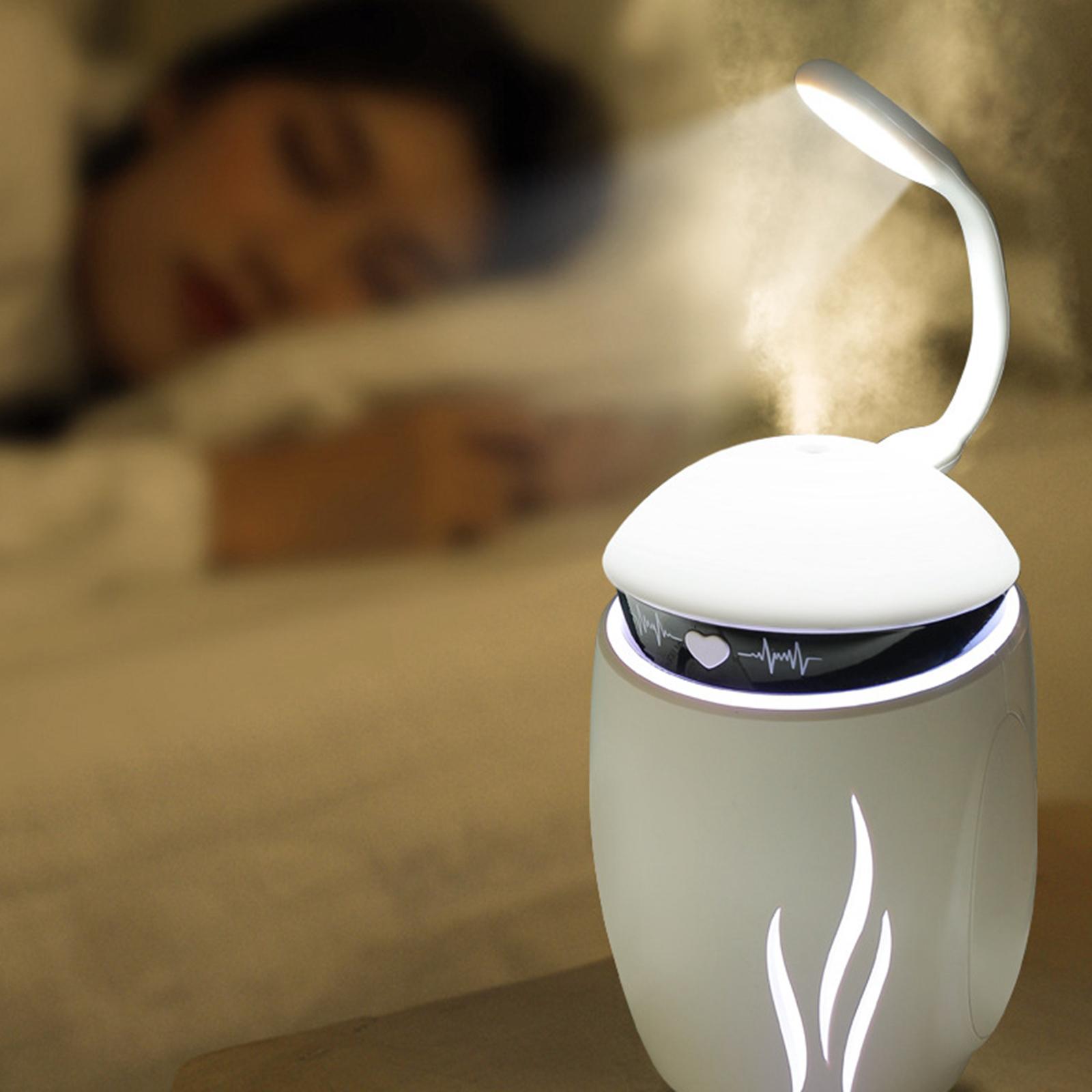 Portable Humidifier USB Powered Mini Robot Desktop Sprayer for Home Office Travel Car Air Moisturizing with LED Night Light