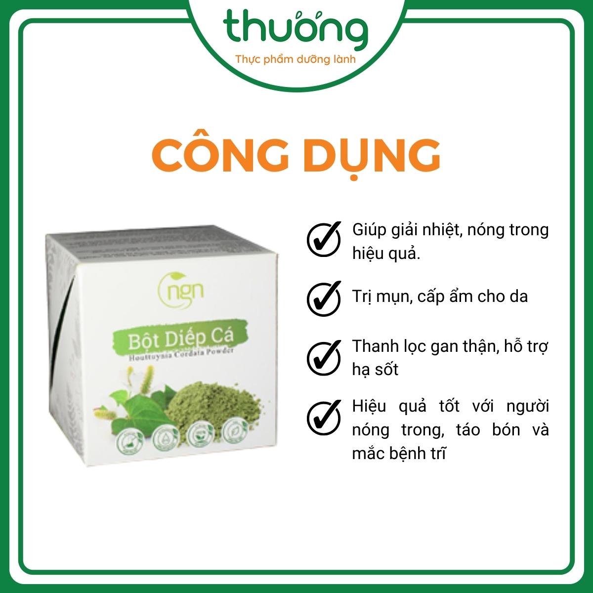 Bột Diếp Cá Sấy Lạnh Nguyên Chất Hạ Sốt, Mát Gan - NGN