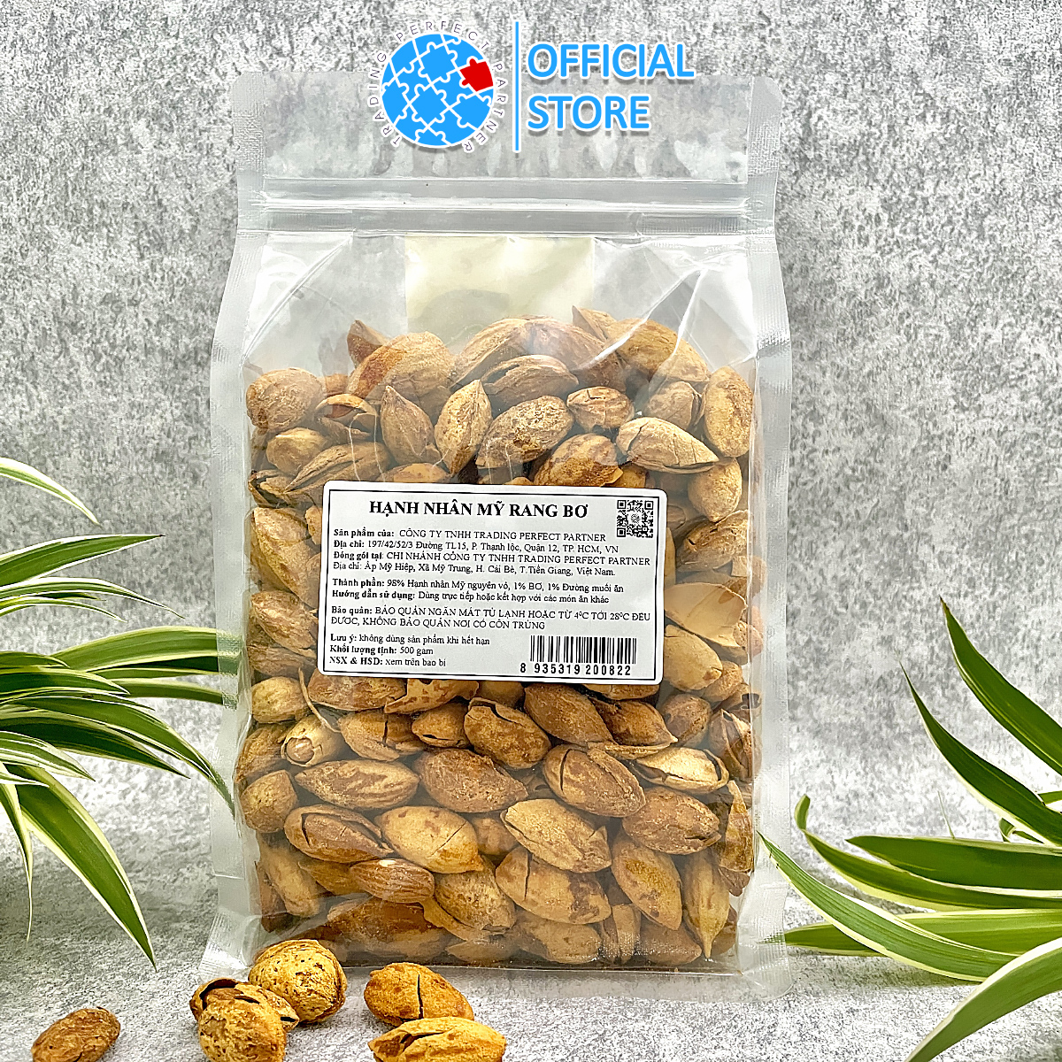Hạt Hạnh Nhân Mỹ Rang Bơ Trading Perfect Partner túi 500g