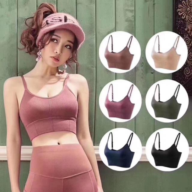 Áo gym yoga thể thao bra không gọng đệm chắc chắn chất co dãn mịn mát N250