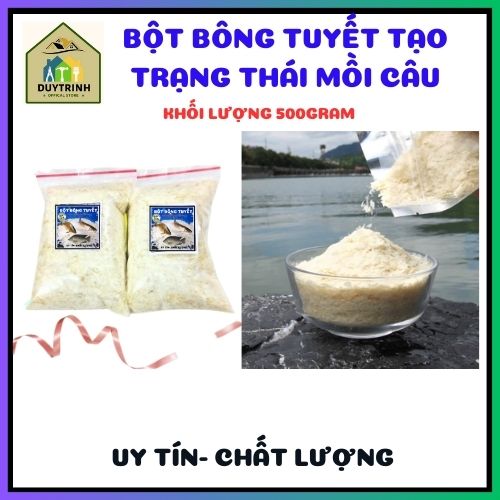 Bột bông tuyết tạo trạng thái mồi câu cá