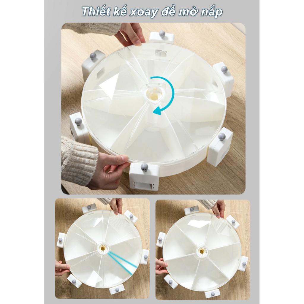 Hộp đựng Ngũ Cốc Xoay Tròn treo tường Coarse Cerealstiện