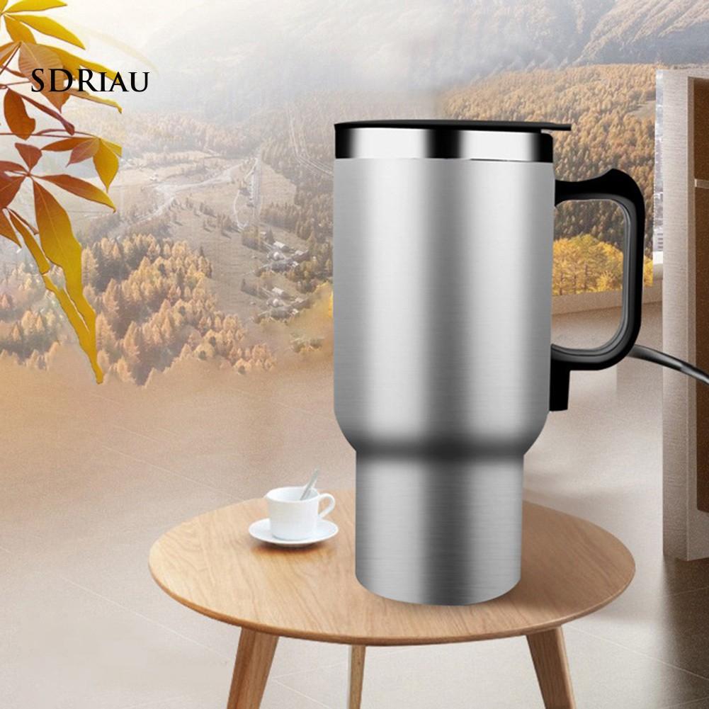 Cốc Nước Làm Nóng 500ml 12v Bằng Thép Không Gỉ Cho Xe Hơi