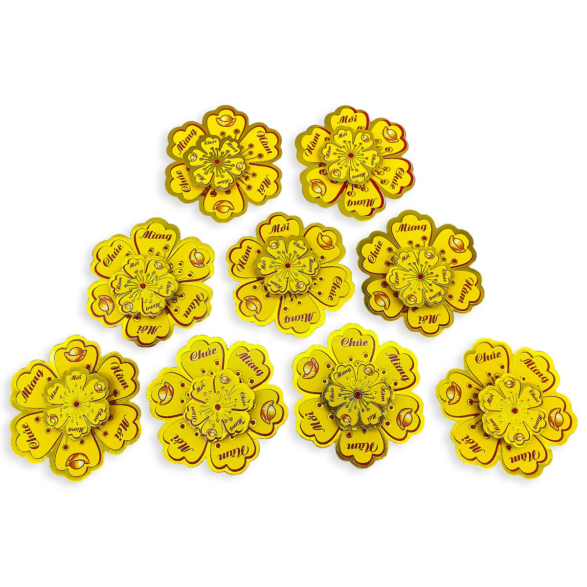 Bộ 9 Hoa Mai Lớn Trang Trí Tết - 68-3