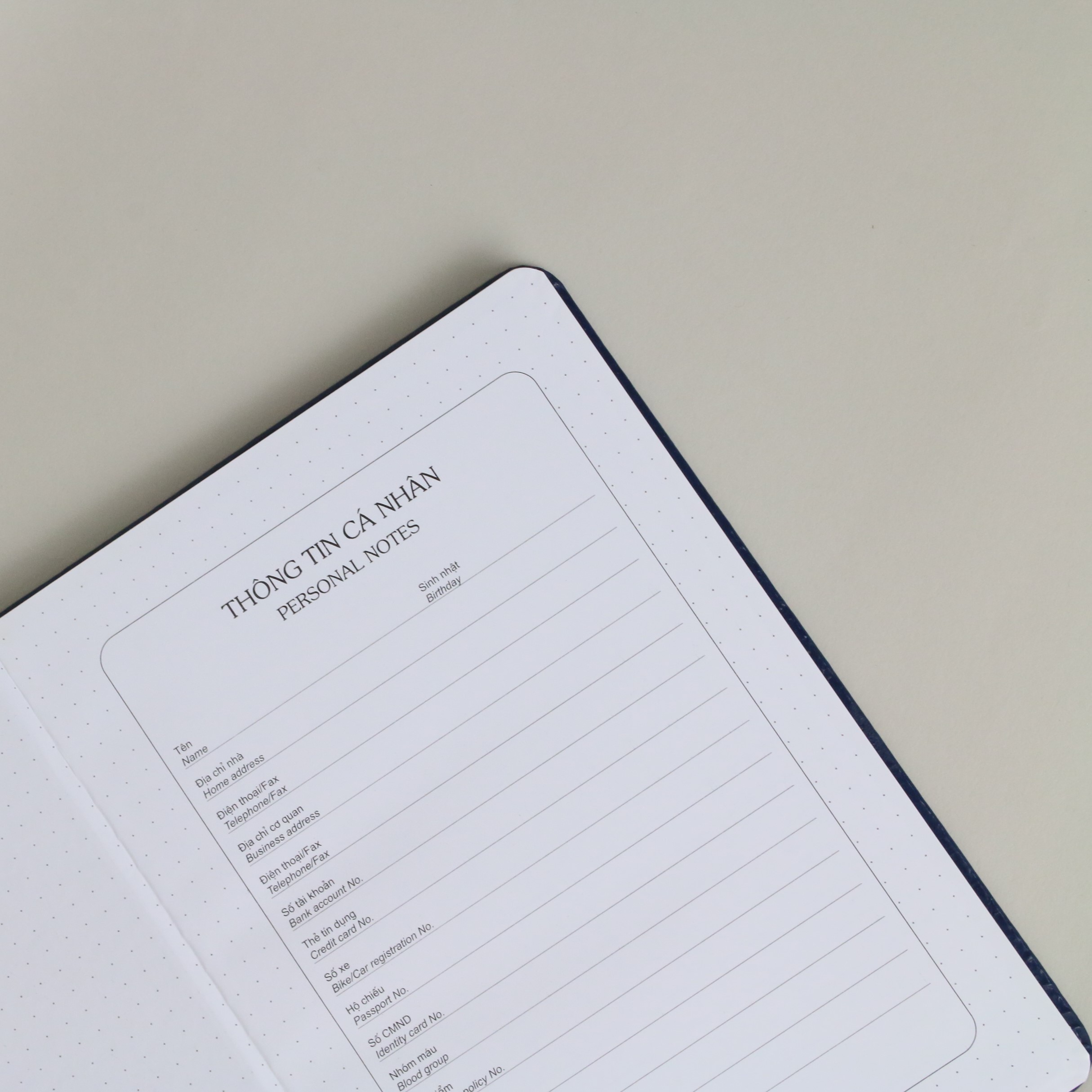 Sổ da A5 200 trang Office Book Hồng Hà