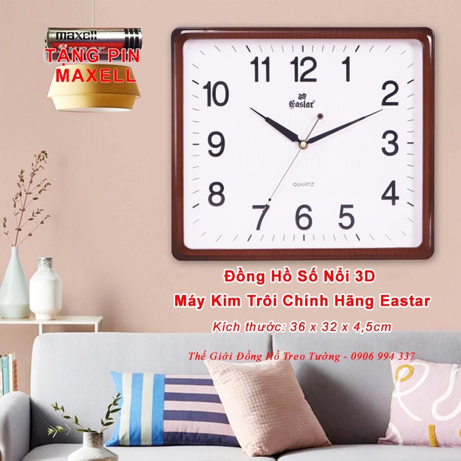 Đồng hồ Cao Cấp EASTAR KIM TRÔI Chữ Nhật – Sổ Nổi 3D - Bảo hành 2 năm – Tặng Pin Maxell