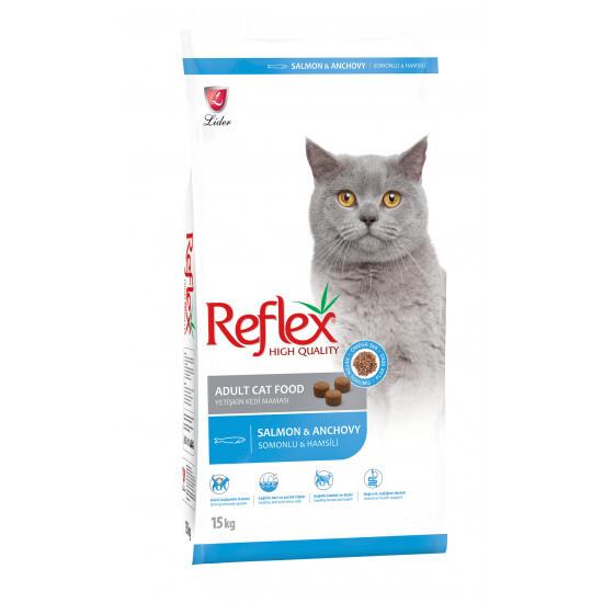 Thức ăn cho mèo Reflex Adult Cat Food Salmon & Anchovy (vị cá hồi & cá cơm) 15kg