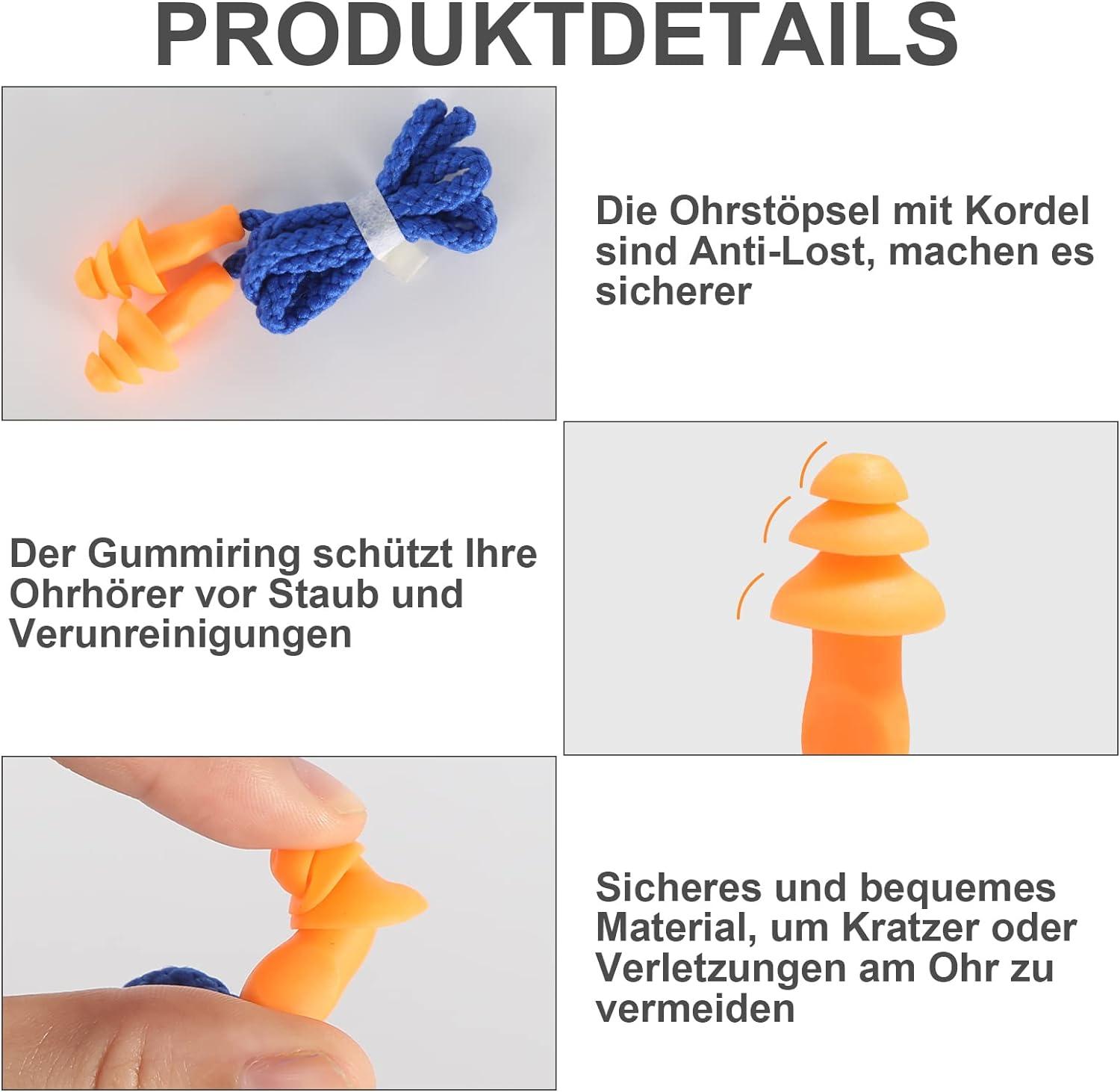 15 Cặp Nút Tai Ngủ, Nút Tai Silicon Nút Tai Bảo Vệ Thính Giác Có Thể Tái Sử Dụng Nút Tai Silicon Có Dây, Nút Tai Ngủ Cho Nơi Làm Việc Học Tập Nơi Ồn