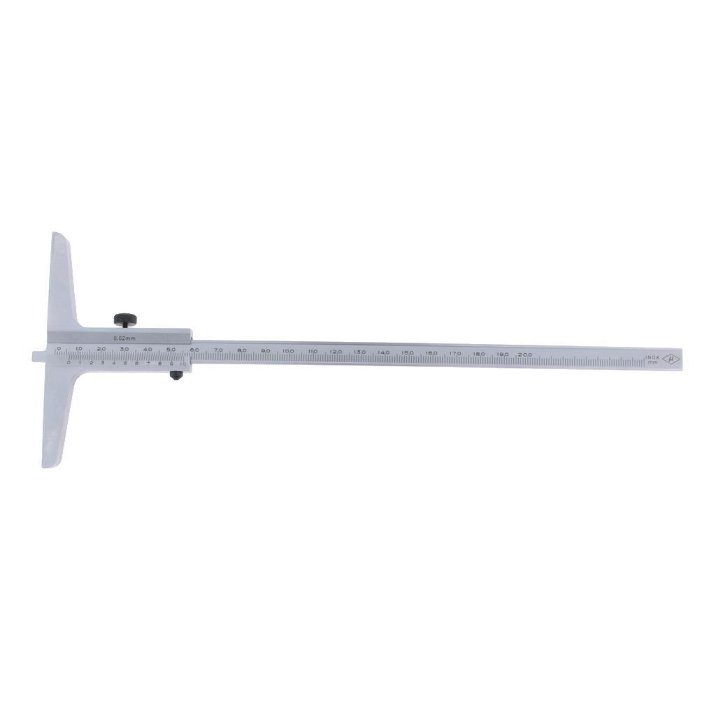 Stainless Steel Vernier Depth Gauge Gage Vernier Caliper 150mm 200mm 300mm
