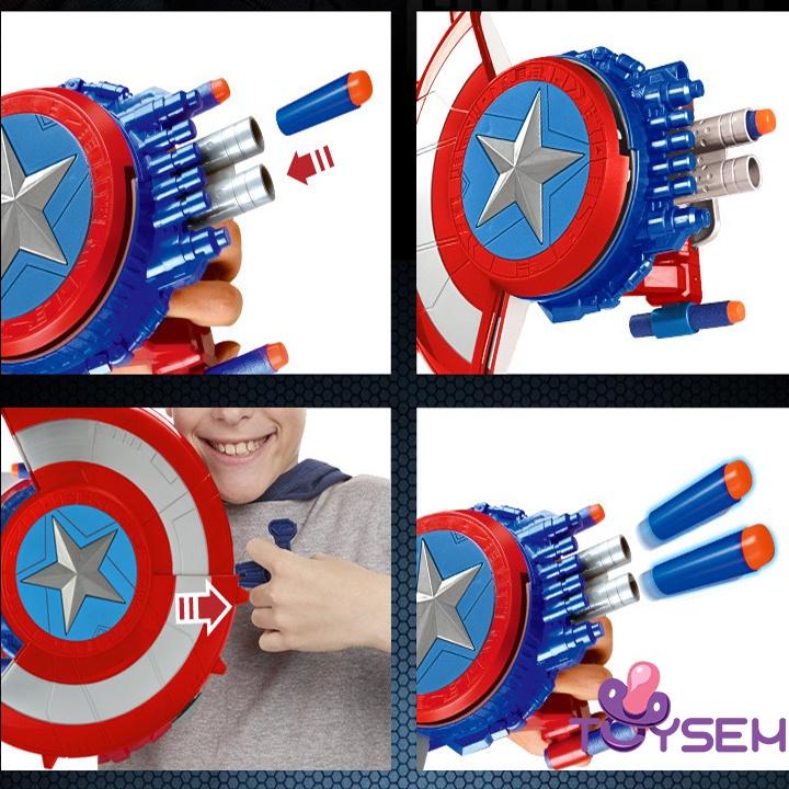 Khiên đội trưởng Mỹ nhập vai cho bé-Khiên captain america bắn-Đồ chơi chiến binh siêu anh hùng