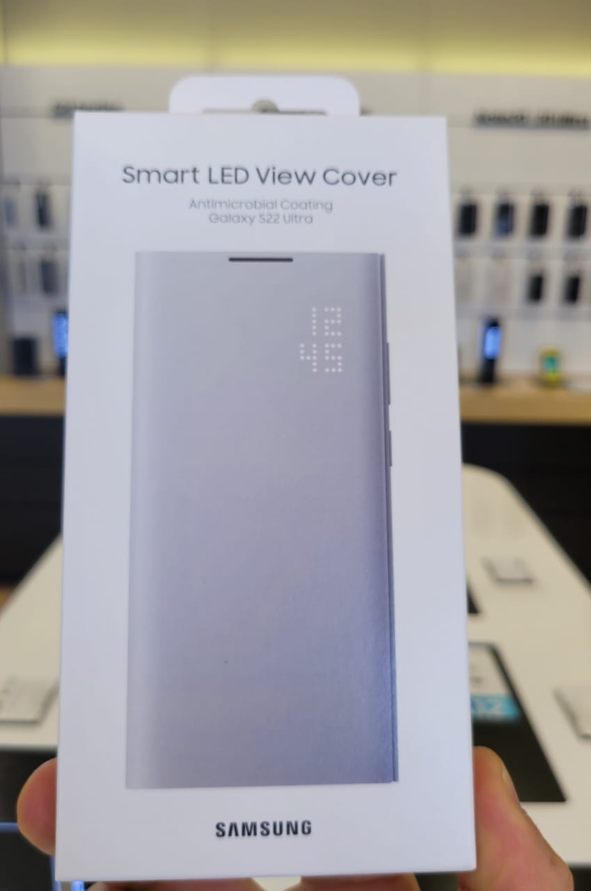 Bao da Led View Samsung S22 Ultra - Màu Bạc - Hàng Chính Hãng