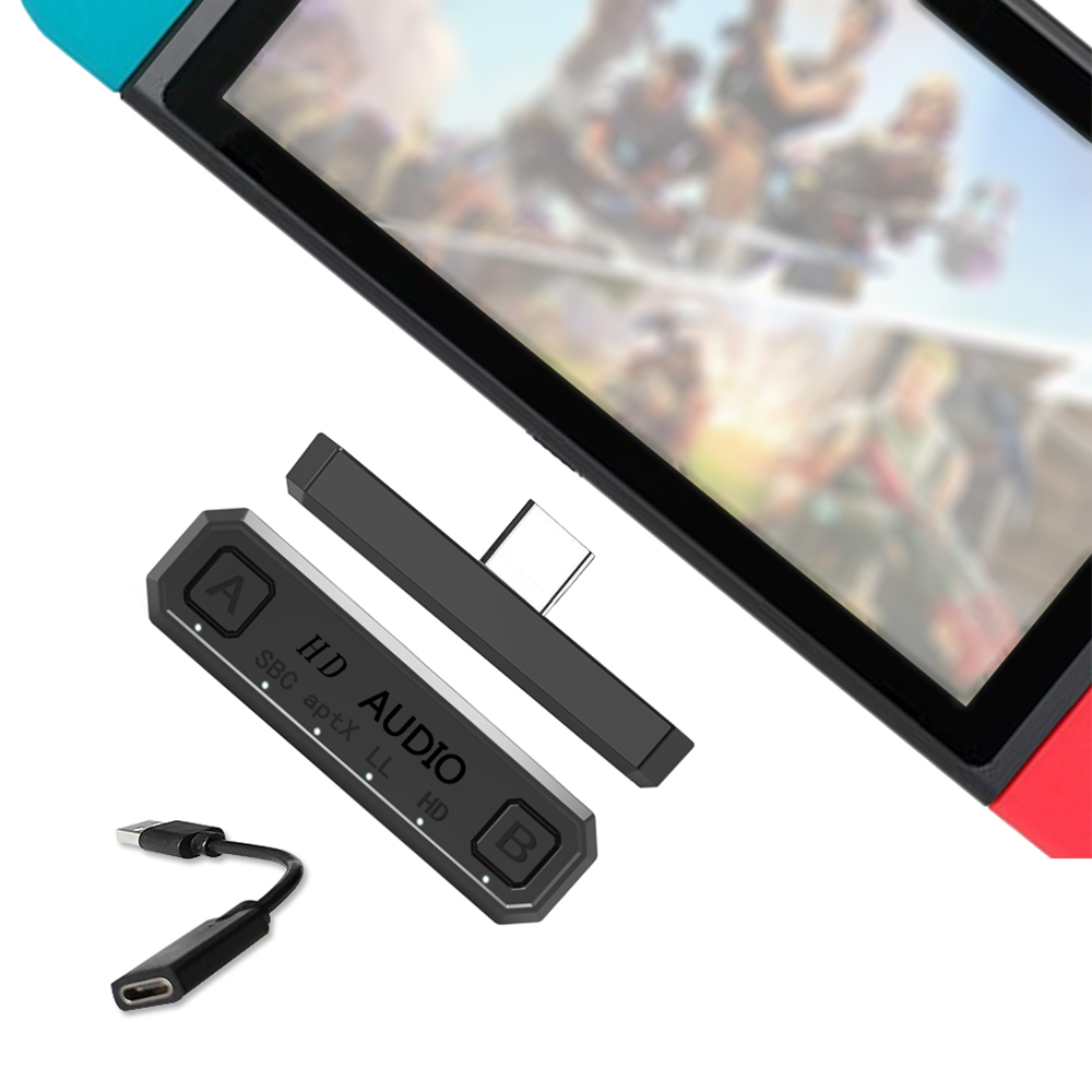 Bộ chuyển đổi âm thanh BT Bộ phát USB TYPE-C Tương thích với PS4 PC NES Lite Hỗ trợ trò chơi di động dòng kép Âm thanh BT Audio