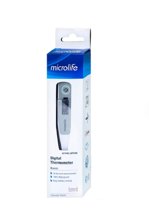Nhiệt kế điện tử Microlife MT500 đo nhiệt độ nhanh trong 30 giây, chống thấm nước