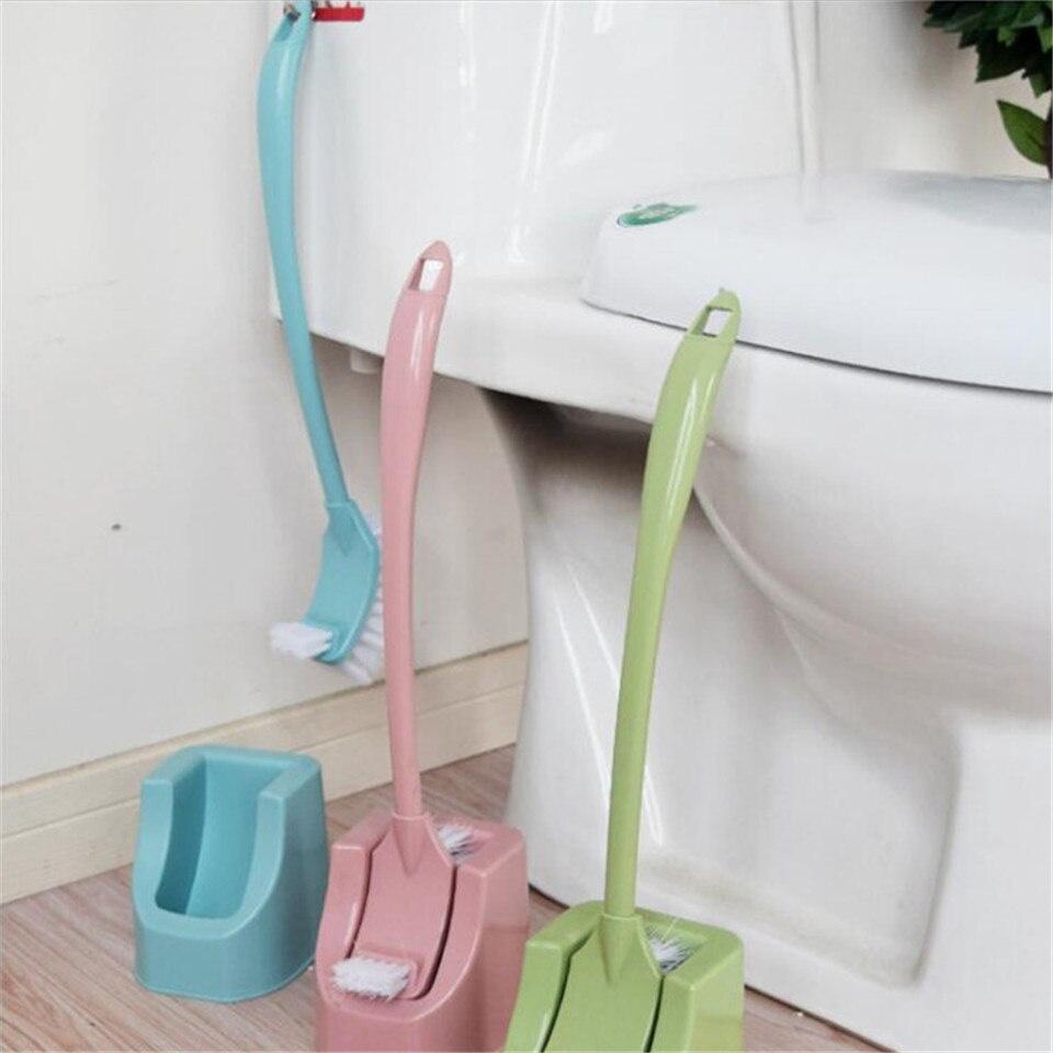 1pc Bathroom Replacement Portable Long Handle Cleaning Tool Toilet Brush Lavatory Brush Toilet Brush & Holder Set