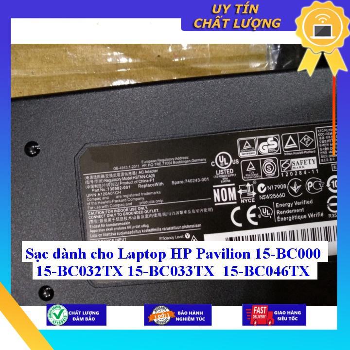 Sạc dùng cho Laptop HP Pavilion 15-BC000 15-BC032TX 15-BC033TX 15-BC046TX - Hàng Nhập Khẩu New Seal