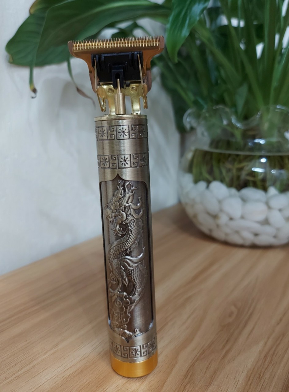 TÔNG ĐƠ CẮT TÓC BẤM VIỀN PIN SẠC CHUYÊN NGHIỆP VINTAGE T9 KÈM 4 CỠ LƯỢC ,PIN SẠC , MÁY SẠC ,CHỔI QUÉT VÀ DẦU BÔI TRƠN