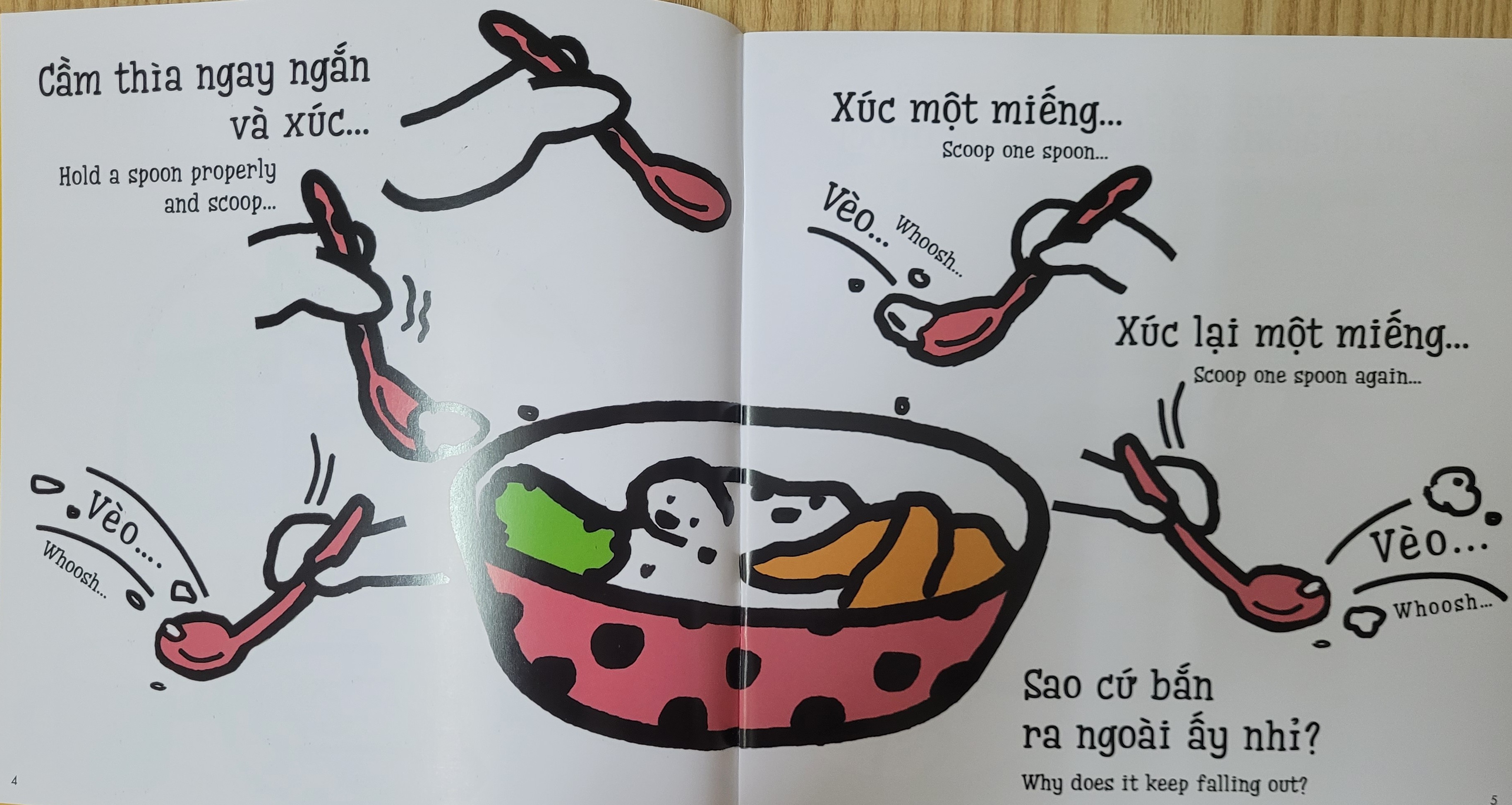 Sách Ehon Kĩ Năng Sống Miu Miu Tự Lập Phần 1 - Song Ngữ Anh - Việt (1-6 tuổi)