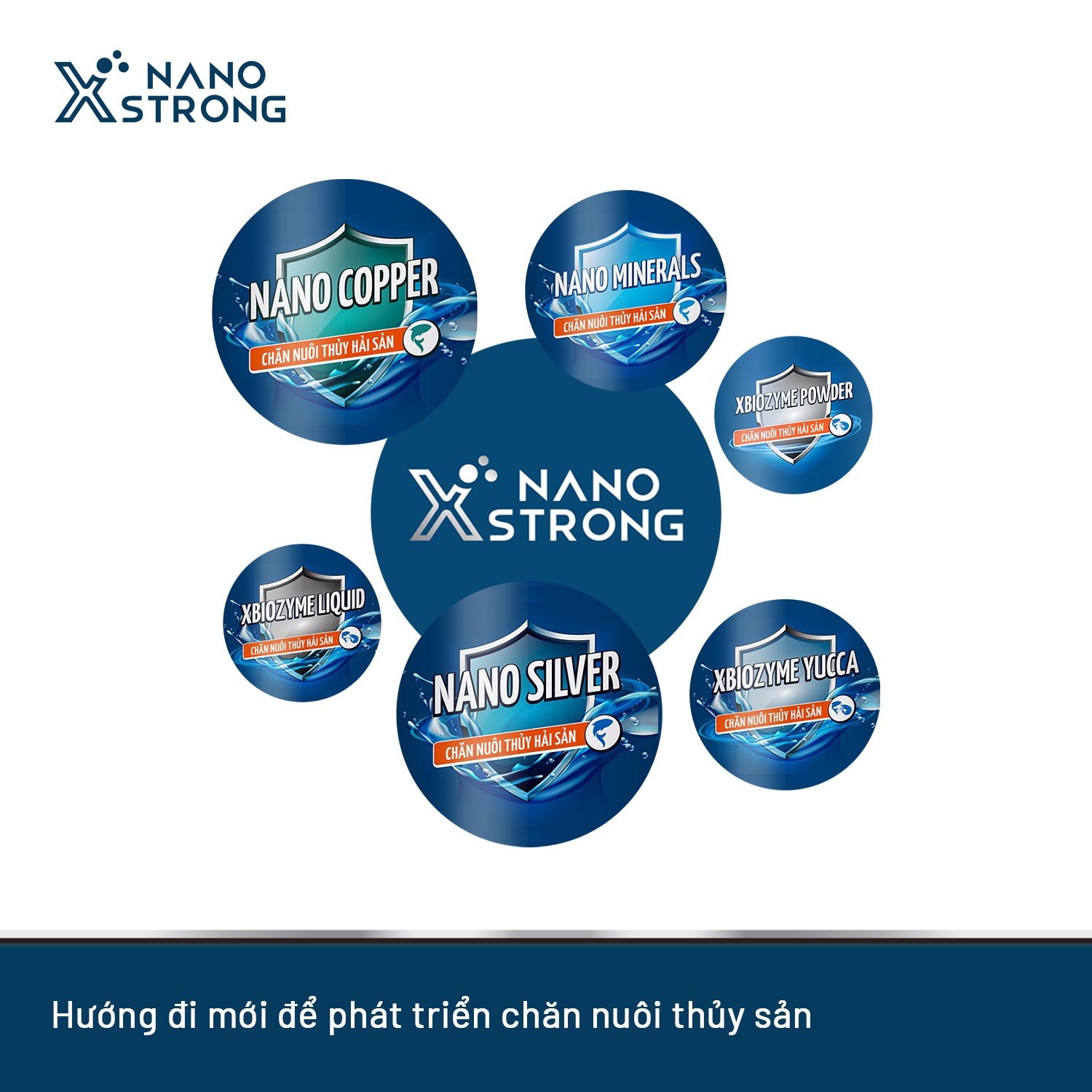 NANO ĐỒNG HẠN CHẾ TẢO, KHỬ MÙI NƯỚC, DIỆT KHUẨN, NẤM, GIÚP TÔM LỘT XÁC-NANO XSTRONG AHT CORP 1000ML