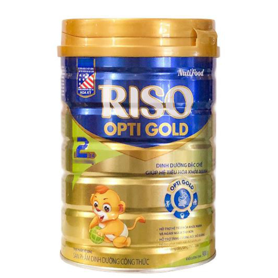 Sữa bột Nutifood RISO OPTI GOLD 2 (900g) - dinh dưỡng đặc chế giúp hệ tiêu hóa khỏe mạnh cho trẻ từ 6 đến 12 tháng tuổi