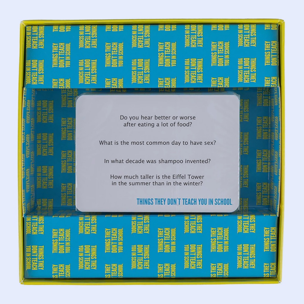 Trò chơi Board Game Things they don´t teach you in school Party Trivia Card Game