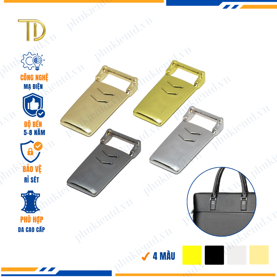 Khoen quai túi xách, Khoen d túi xách cao cấp công nghệ mạ điện độ bền 5-8 năm
