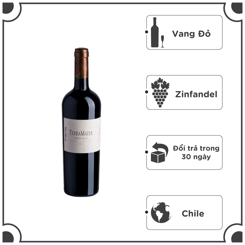 Rượu Vang Đỏ Chile TerraMater Unusual  Zinfandel