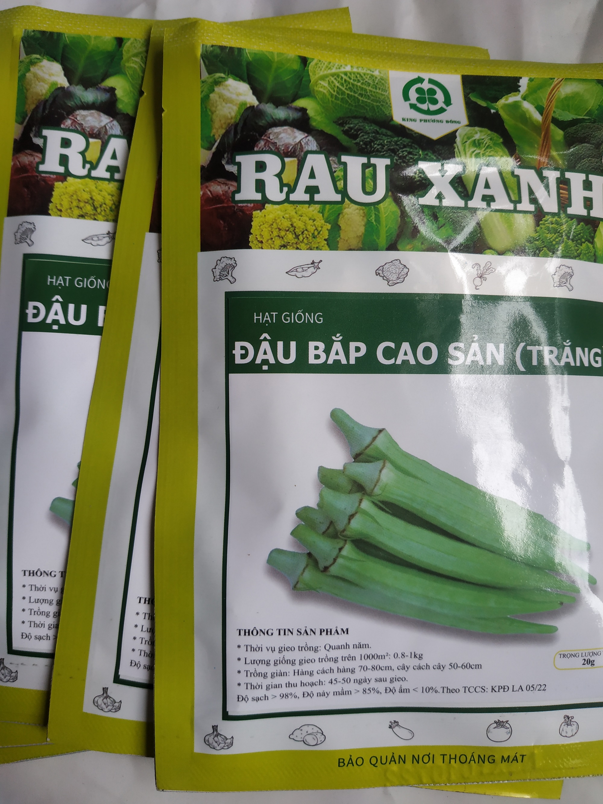 Combo 10 gói Hạt giống ĐẬU BẮP CAO SẢN - gói 20 gram