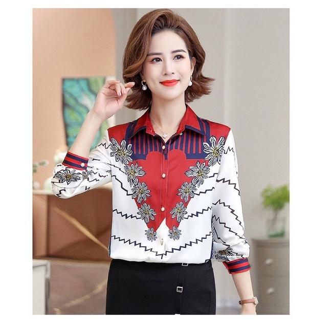 Áo sơ mi lụa trung niên cao cấp cực chảnh -hàng sẵn