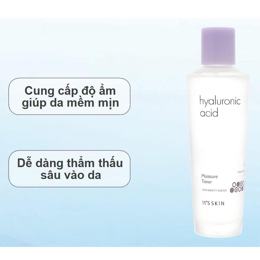 Nước hoa hồng dưỡng ẩm sâu cho da It's Skin Hyaluronic Acid Moisture Toner Hàn Quốc 150ml