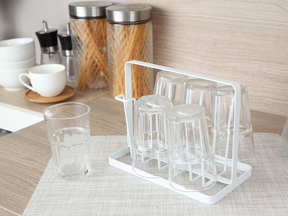 Giá Đỡ Ly Kim Loại DONTE Màu Trắng W23.3xD18.9xH18.5 Cm|Index Living Mall|Nội Thất Thái Lan