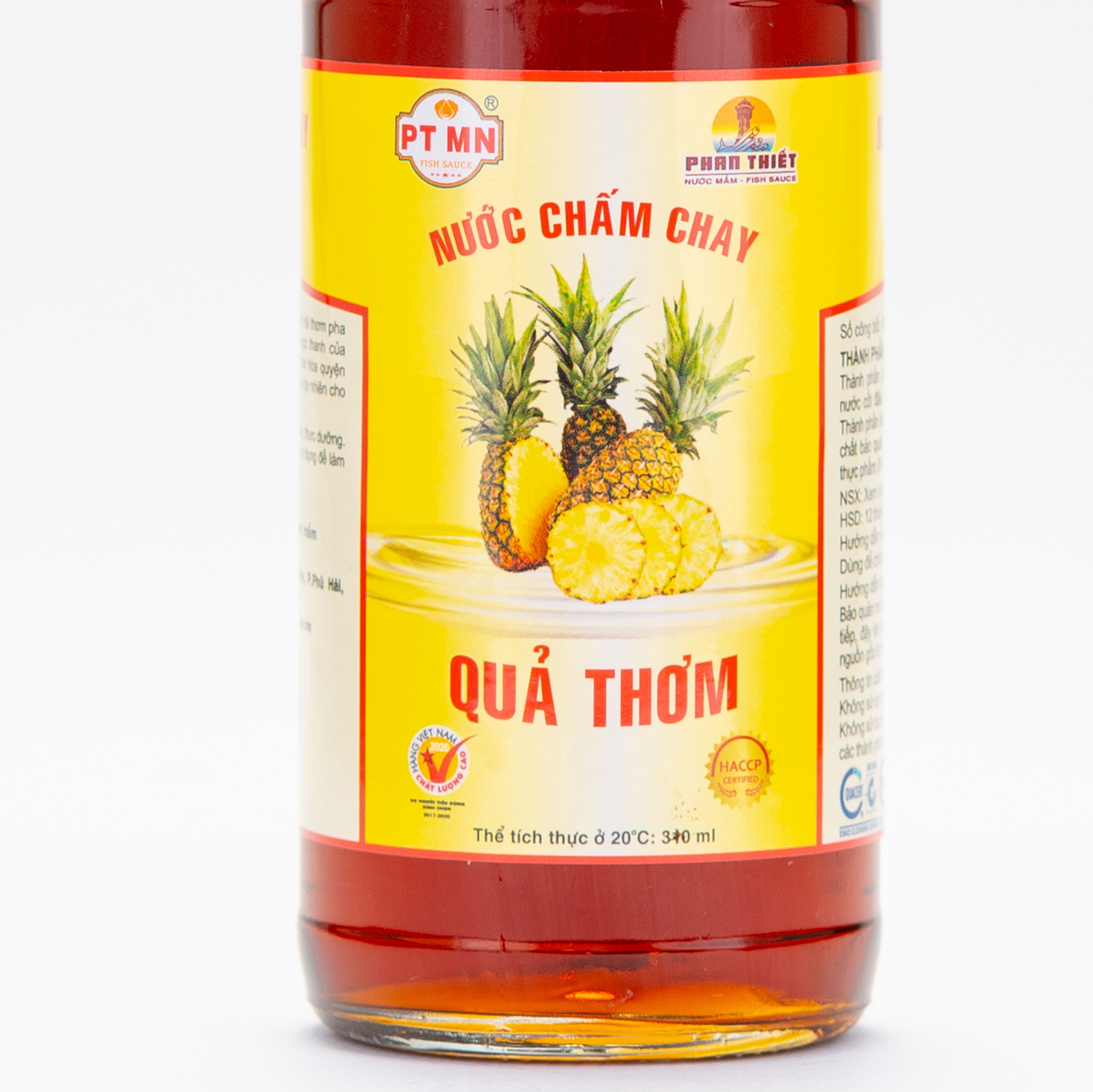 Thùng 18 Chai x 310ml Nước Chấm Chay Hảo Hạng Cao Cấp Quả Thơm Phan Thiết Mũi Né - Chai Thuỷ Tinh.
