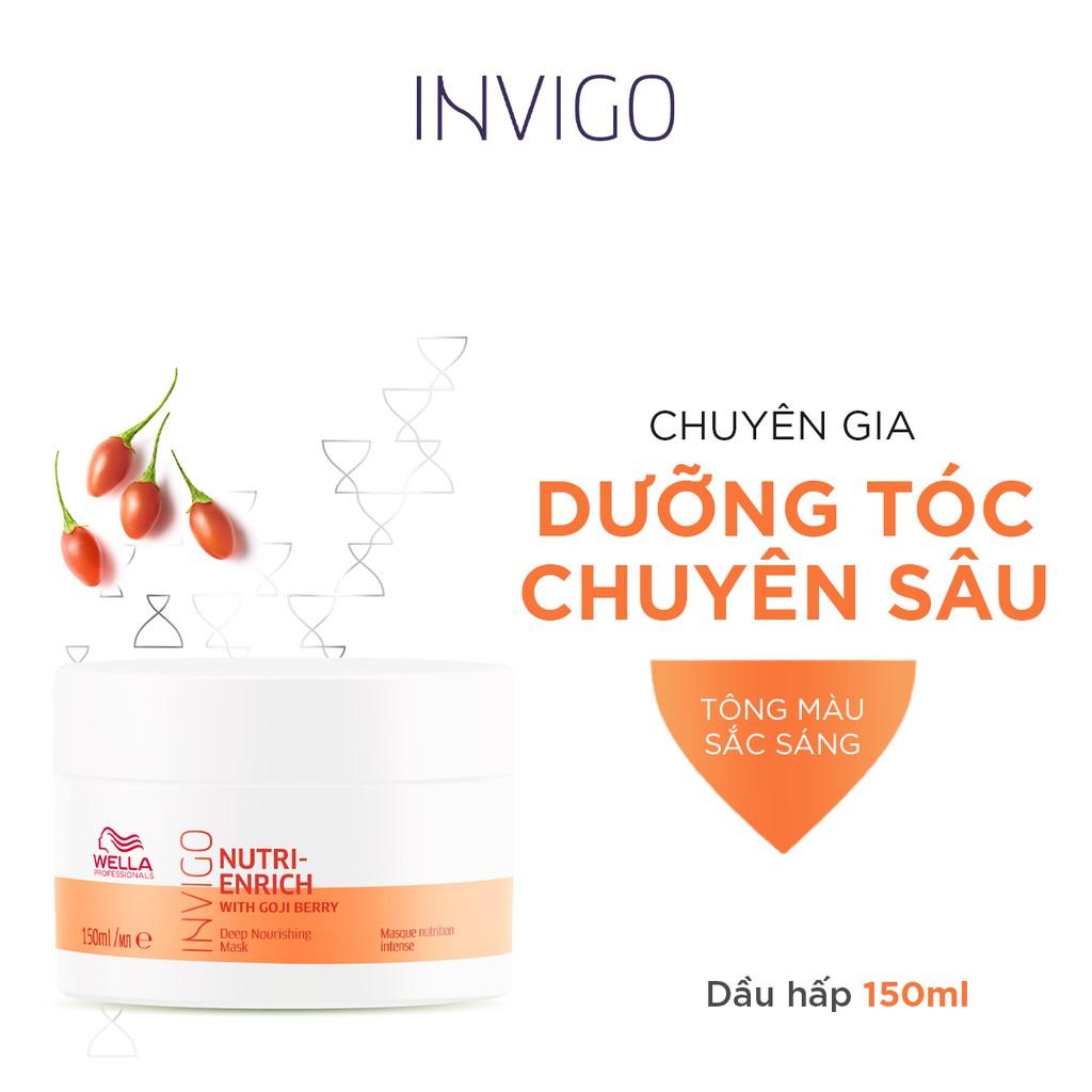 Dầu Hấp Wella Invigo Tăng Cường Dưỡng Chất, Phục Hồi Tóc Khô Xơ Nutri Enrich Mask