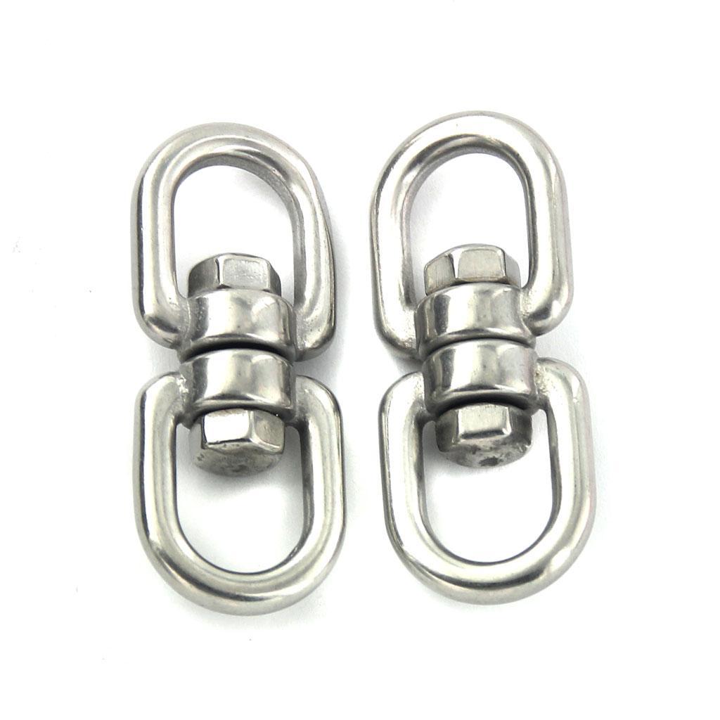 2pcs Stainless Steel Rotation Quick Hook Buckles for Outdoor Climbing Hiking