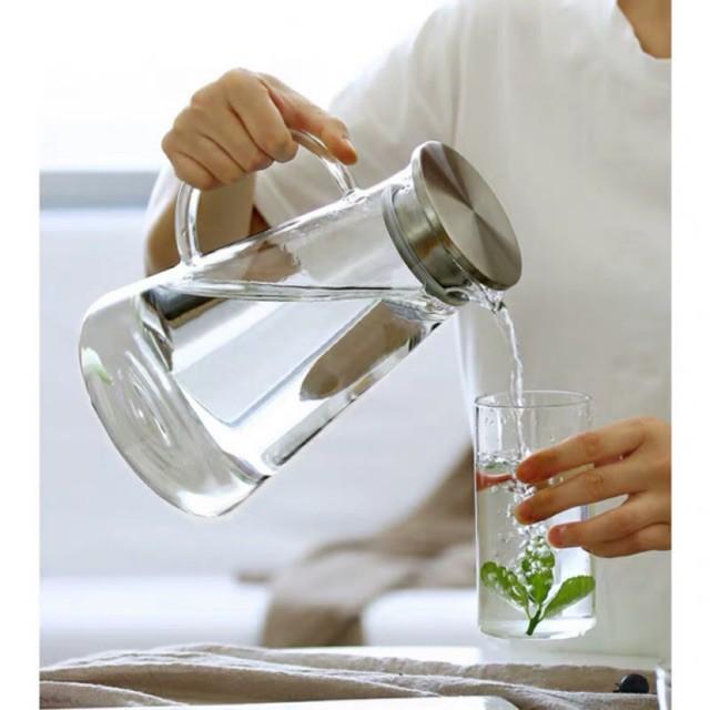 Bình nước thuỷ tinh siêu chịu nhiệt 400 độ C cao cấp 1,4 lít