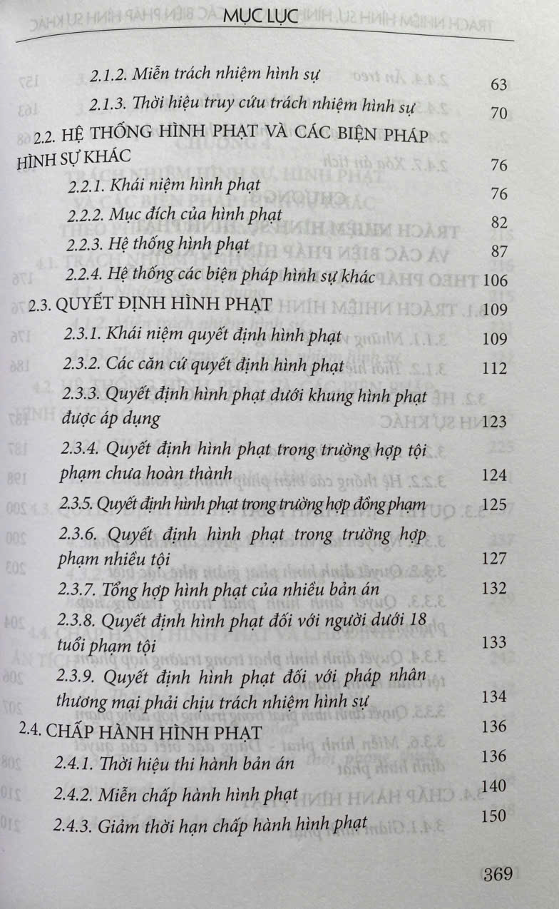 Trách Nhiệm Hình Sự, Hình Phạt Và Các Biện Pháp Hình Sự Khác